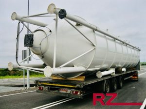 Ladungssicherung : Maschinenverladung : Schwerlasttransport